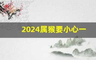 2024属猴要小心一个人(2024属猴要小心一个人2024年第几个月)