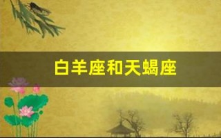 白羊座和天蝎座(白羊座和什么座最配对)