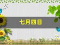 七月四日(七月四日是美国的什么节日)