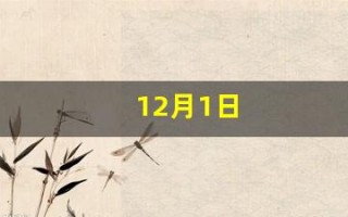 12月1日(12月1日农历是多少)